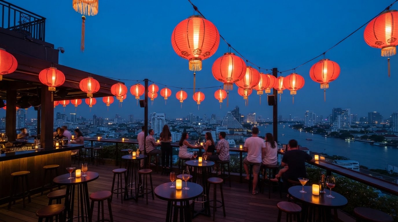 Chinatown hotel rooftops