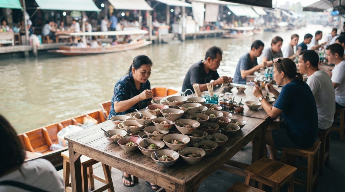 Boat Noodle Alley Victory Monument Bangkok