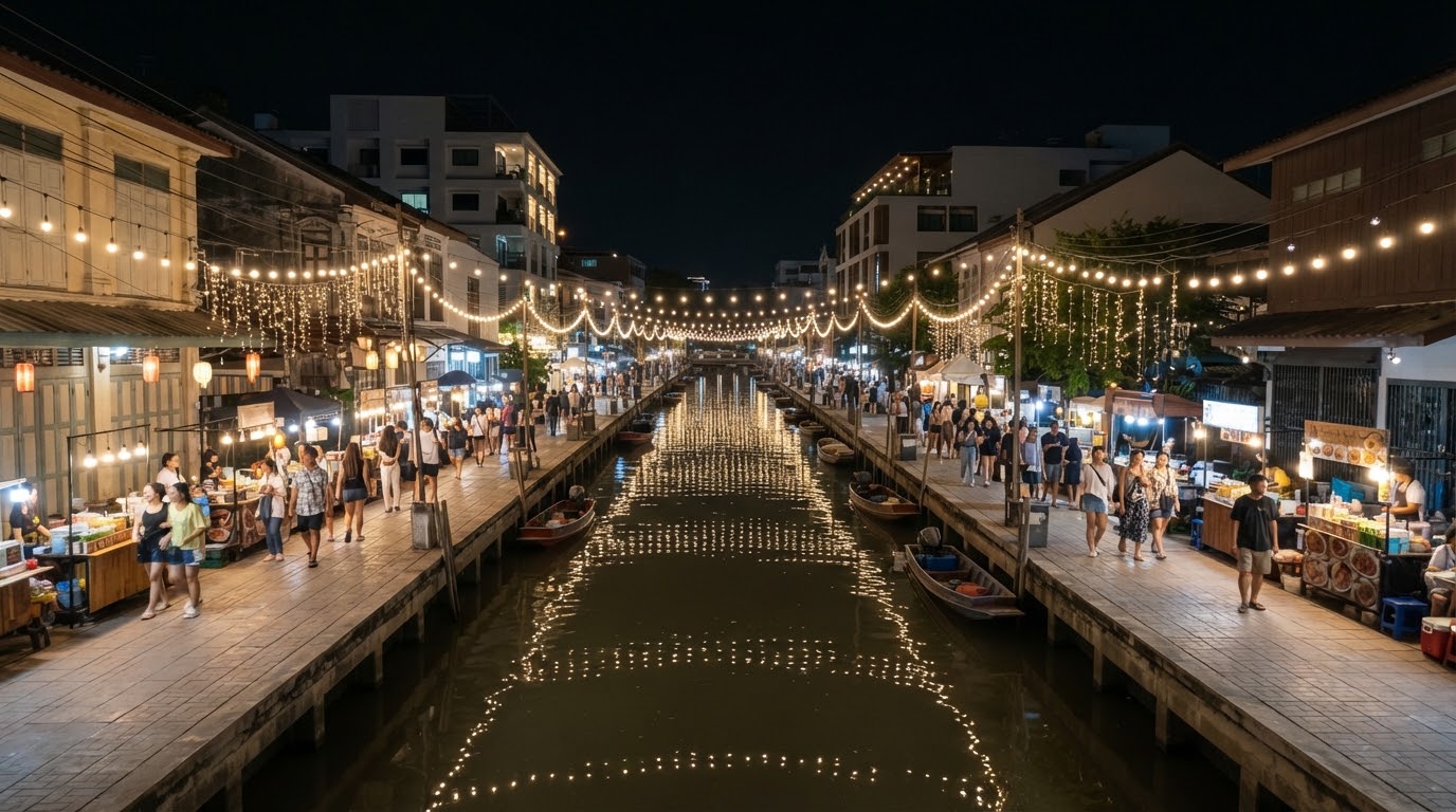 Ong Ang Canal walking street Bangkok