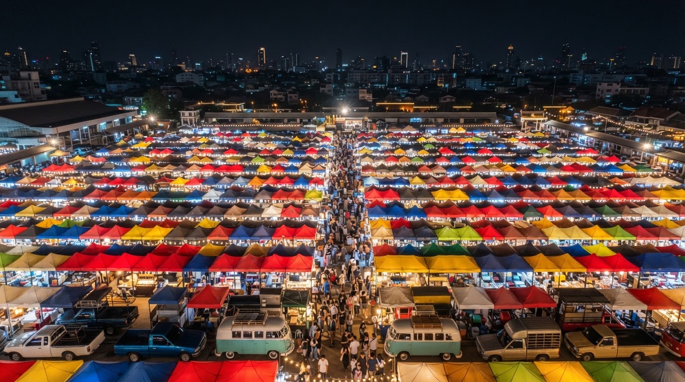 Talad Rot Fai night market food