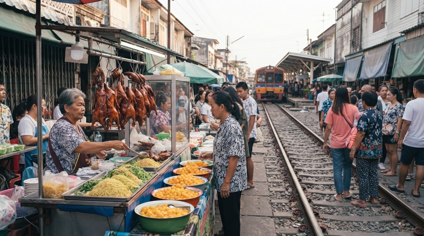Talat Phlu food market Bangkok