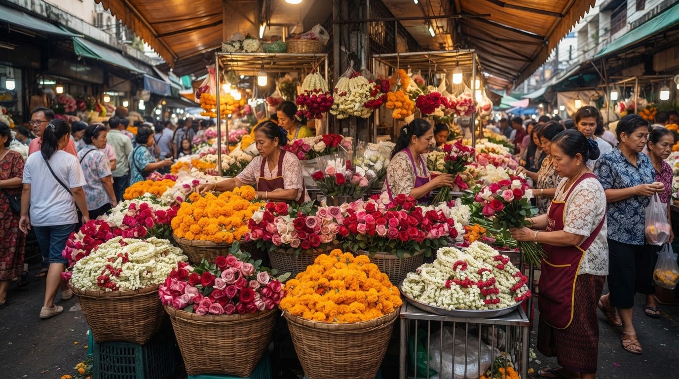 Pak Khlong Talat flower market