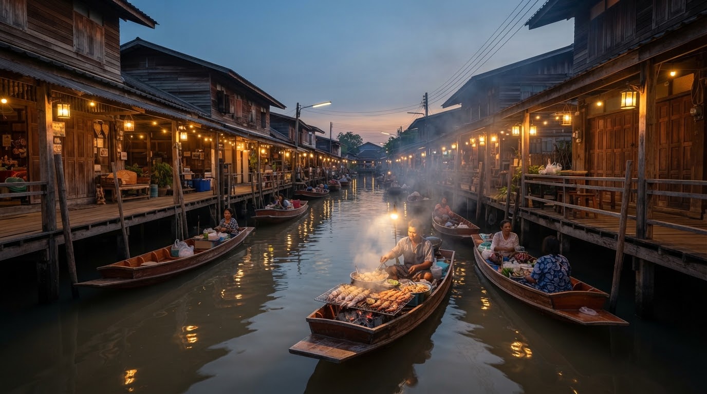Amphawa floating market Bangkok