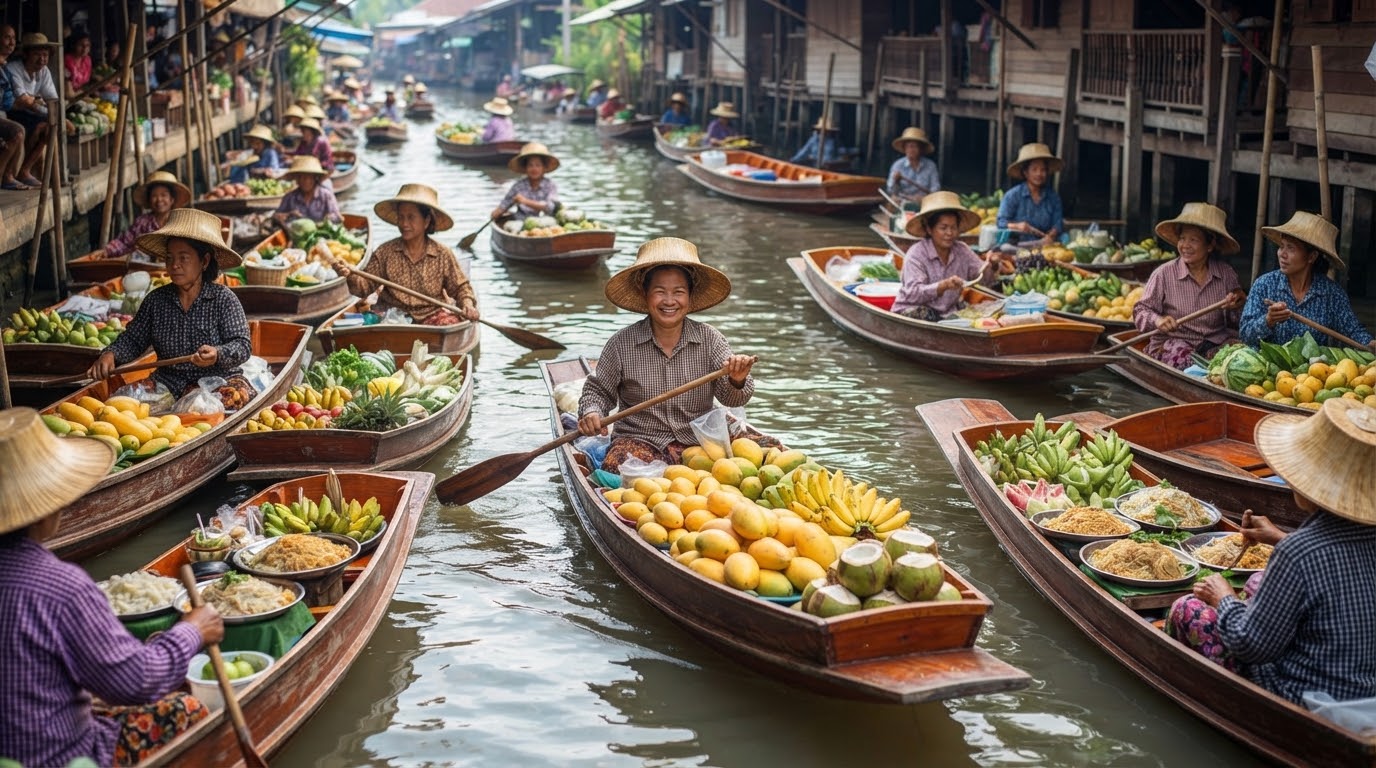 Damnoen Saduak floating market Bangkok