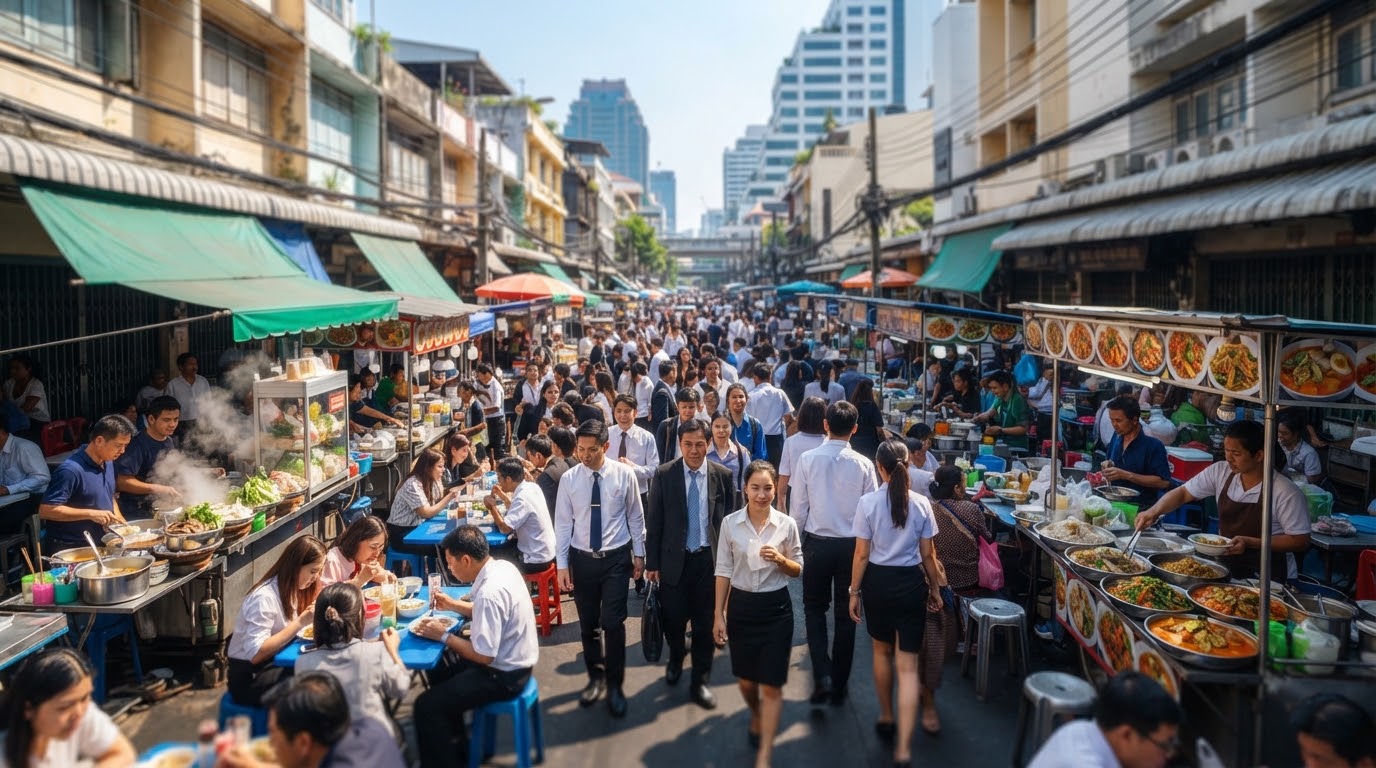 Silom lunch streets
