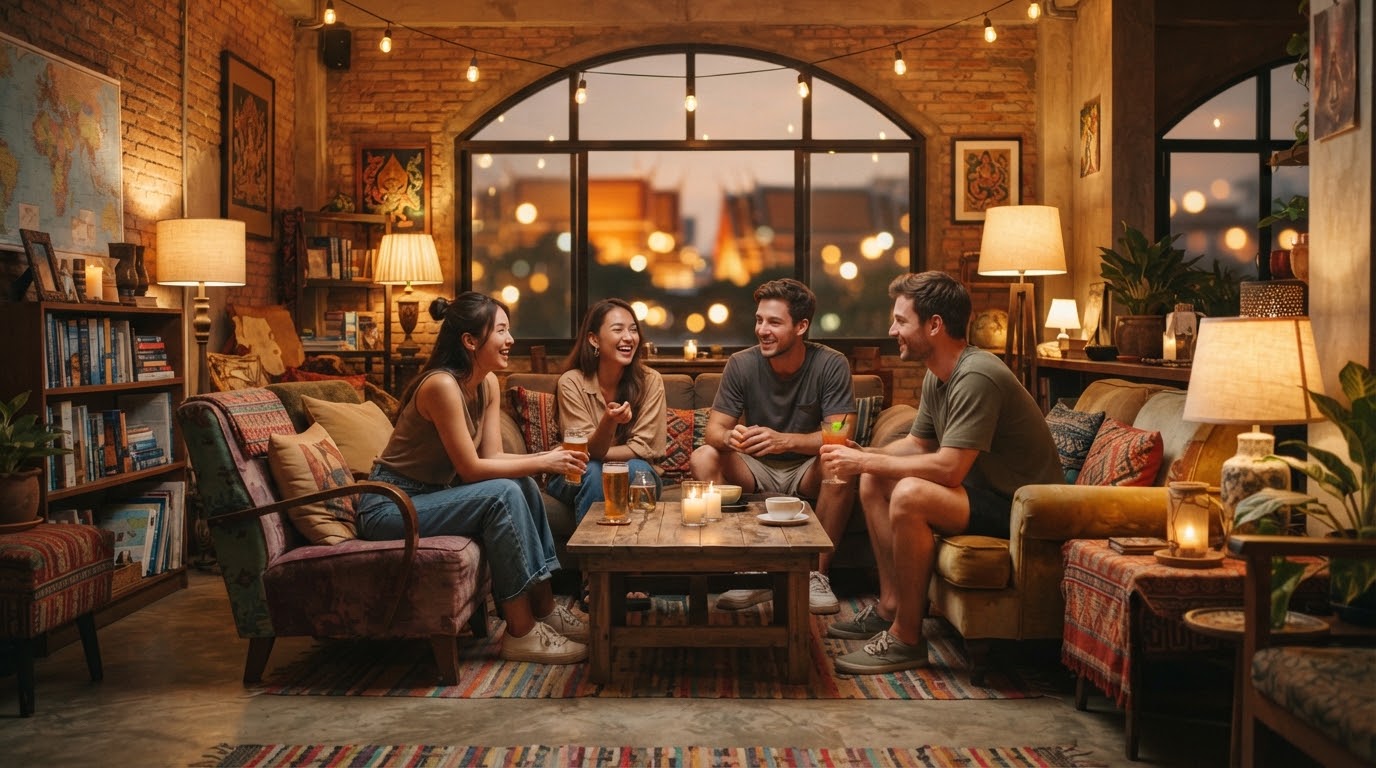 Social hostels near Khao San Road for solo travellers