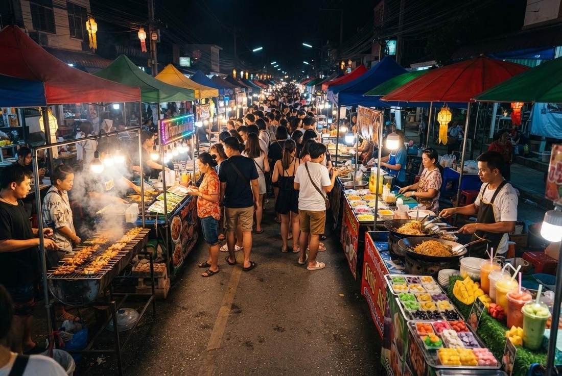Chiang Mai walking street food Chiang Mai