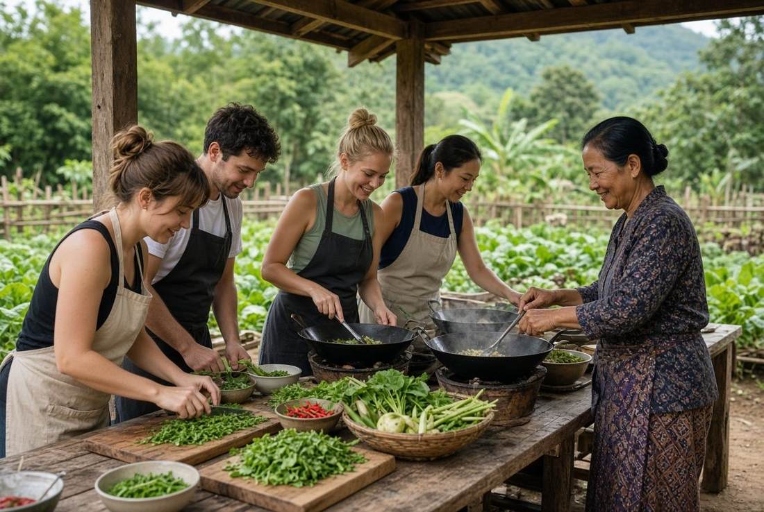 Thai cooking class in Chiang Mai small group for solo travellers
