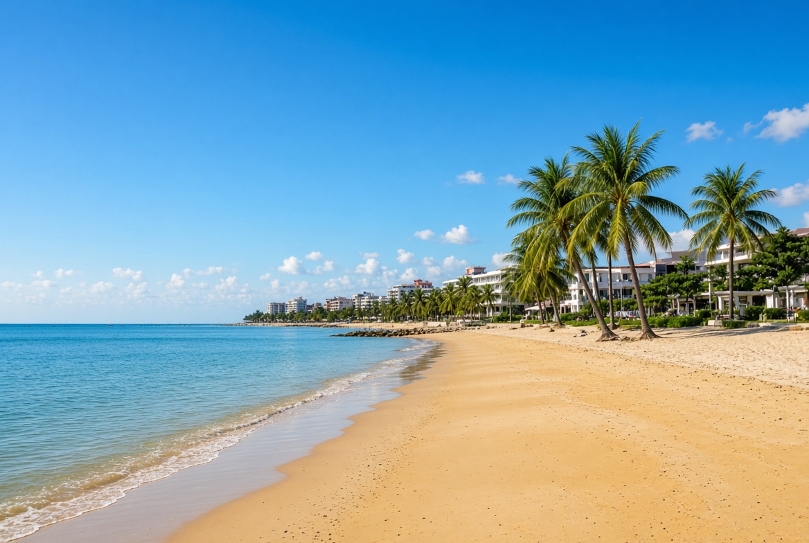 Hua Hin beach and town