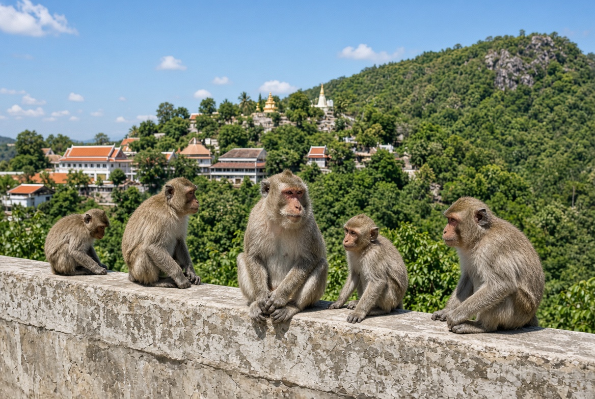 Monkeys of Khao Takiap Khao Takiap Hua Hin