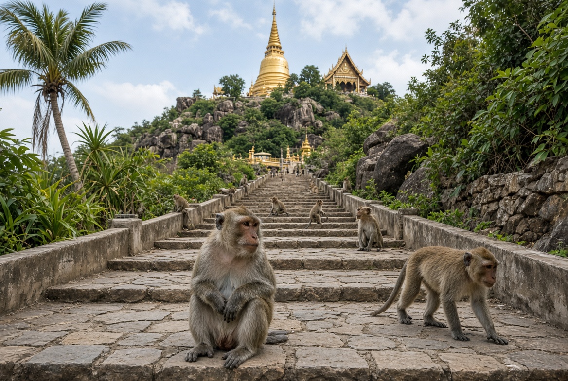 Khao Takiap Monkeys Hua Hin