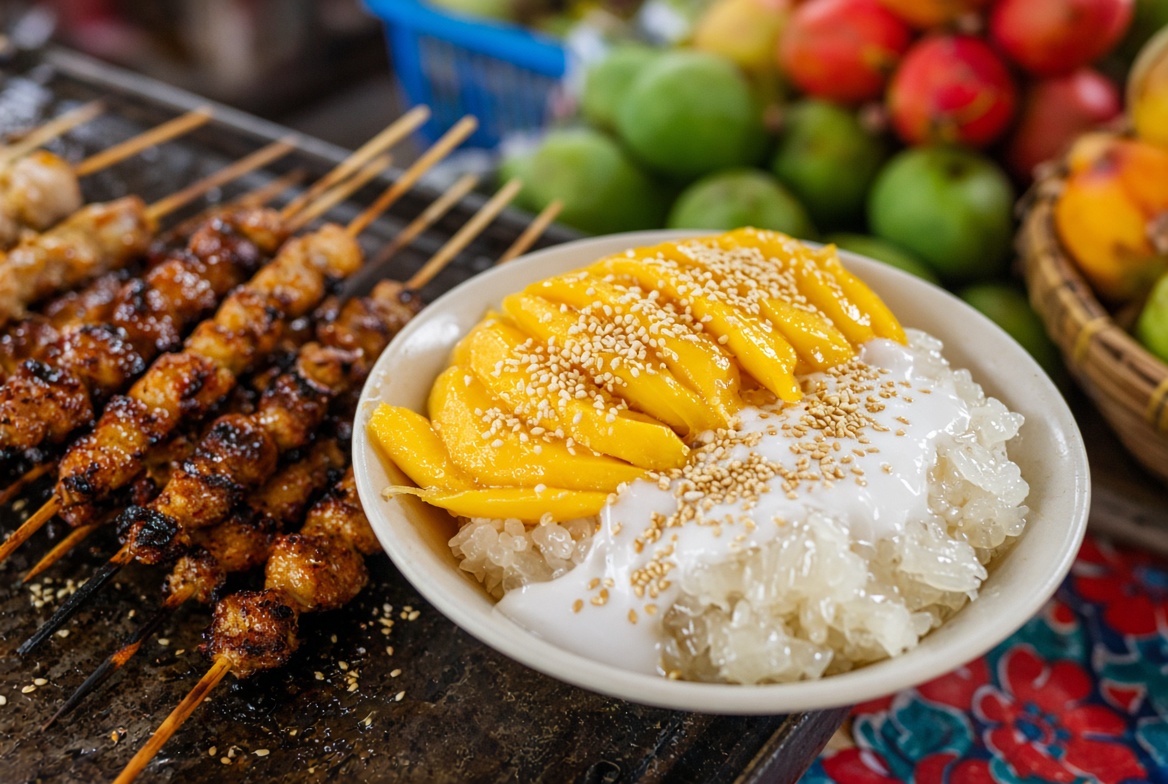 Street Food at Bang Niang Market Khao Lak