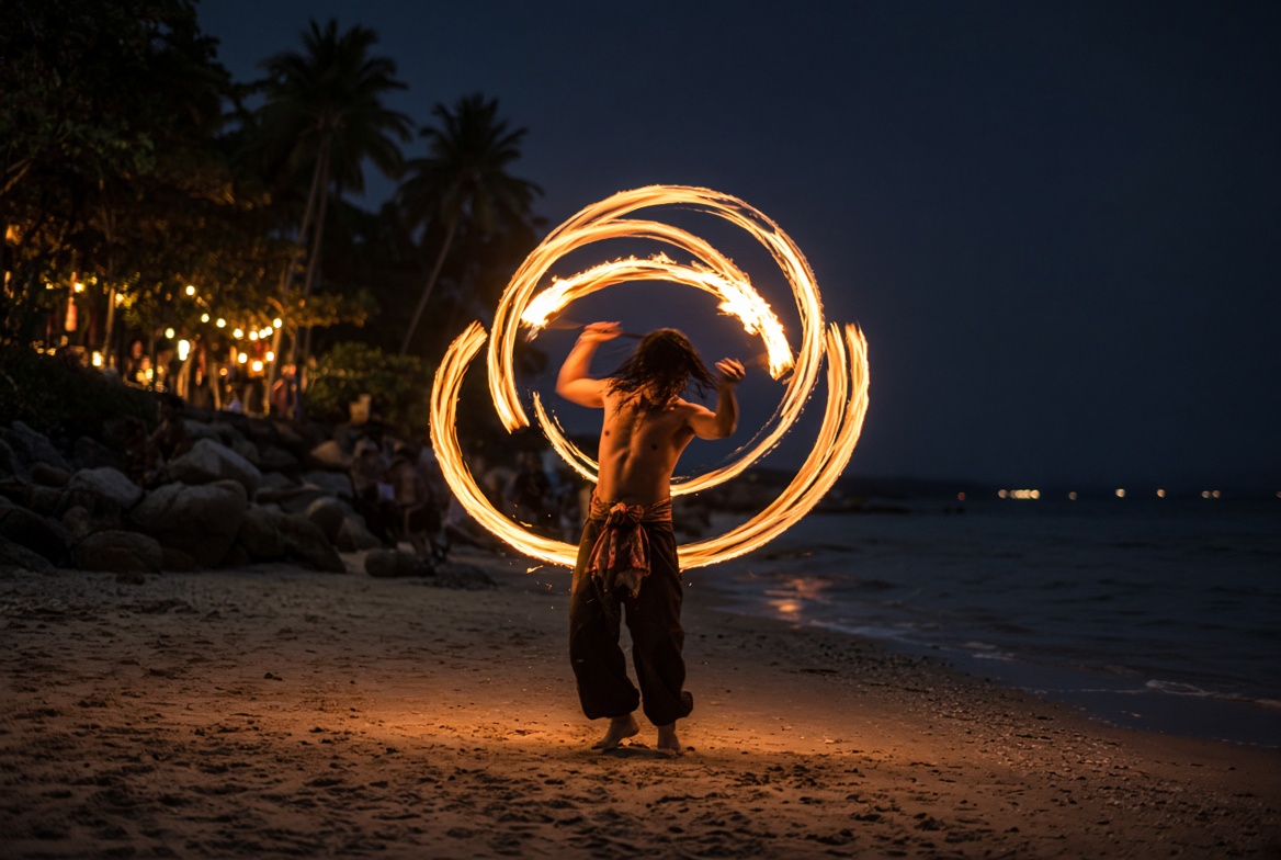 Fire Shows on the Beach Koh Phangan