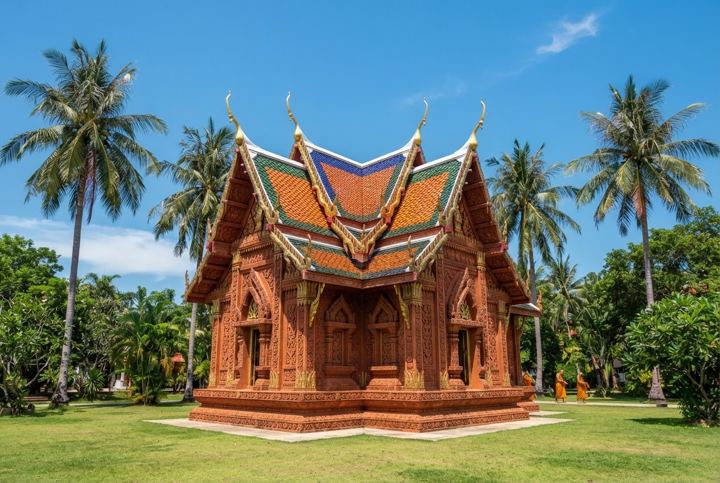 Wat Ratchathammaram (Red Temple) Lamai Koh Samui
