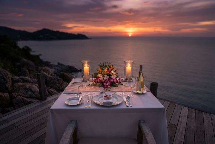 Dining on the Rocks Choeng Mon Koh Samui