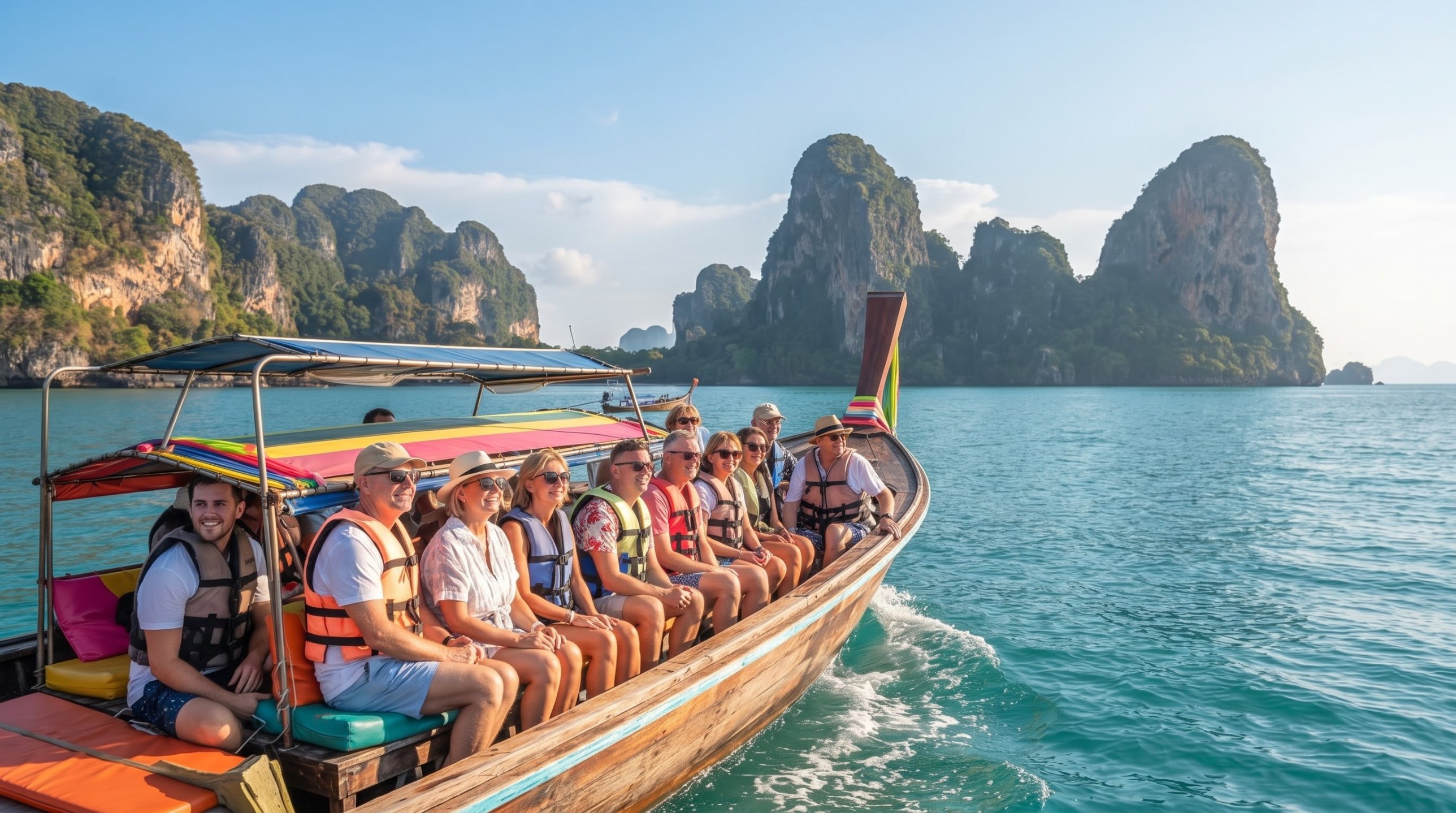 Longtail boat island hopping Krabi
