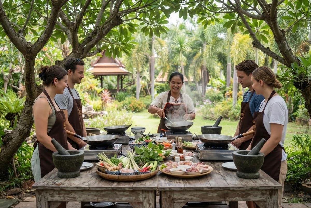 Thai cooking class botanical garden tour Pattaya