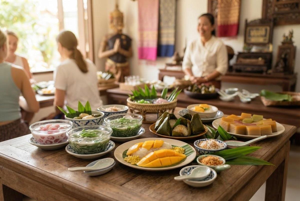 Thaithani Cultural Village Thai dessert workshop