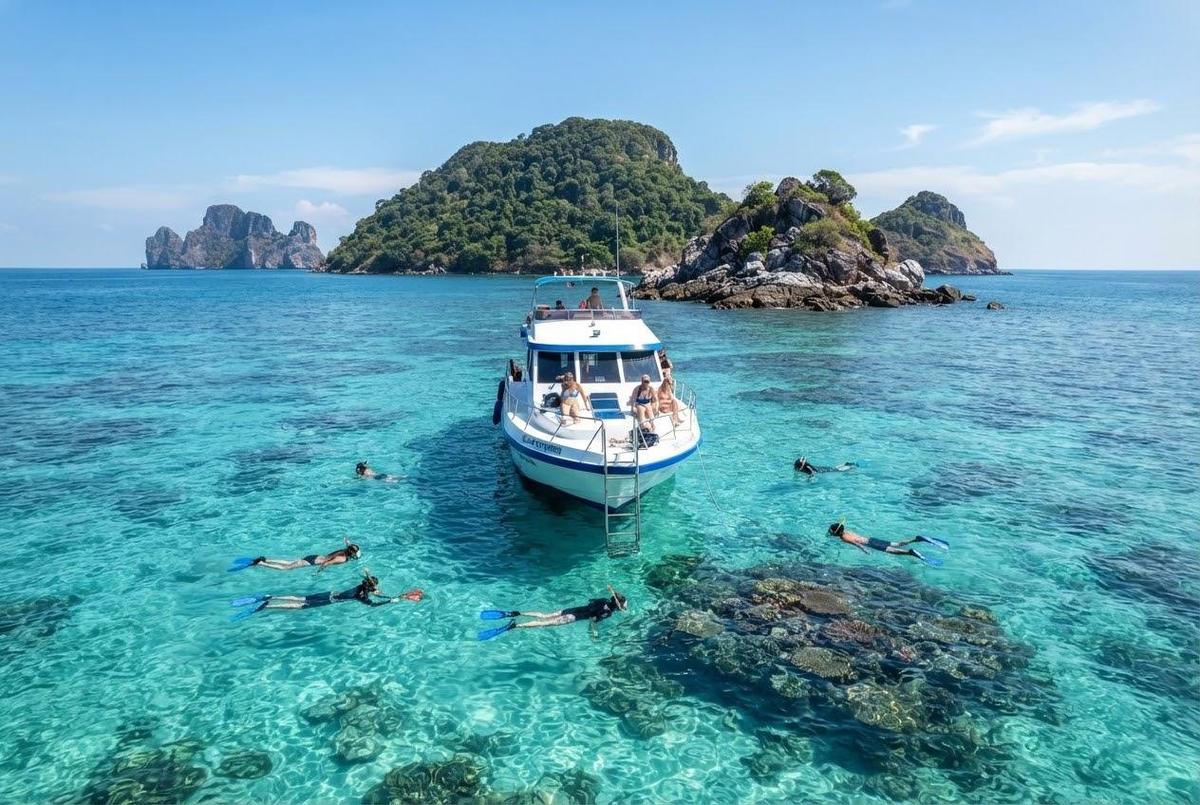 Three islands snorkeling boat tour Pattaya