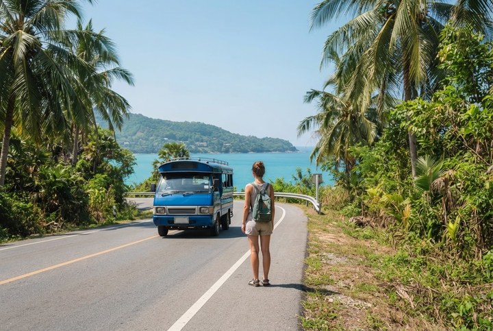 Getting around Phuket alone by Grab taxi and Smart Bus