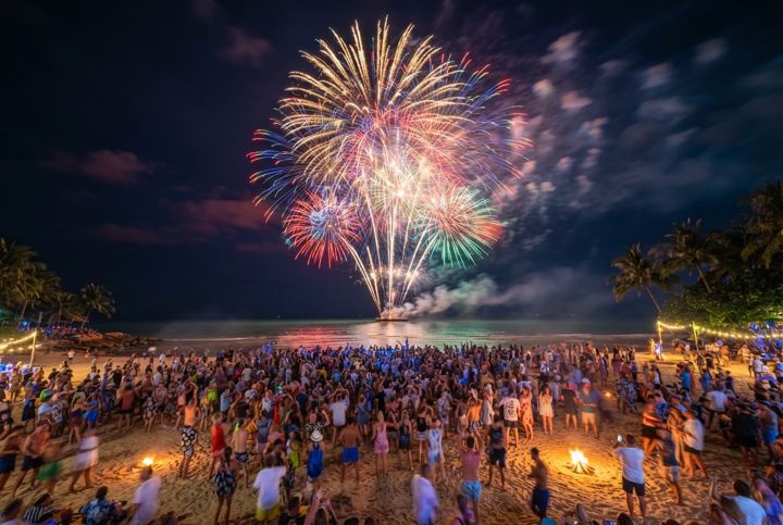 New Year's Eve fireworks Patong Phuket